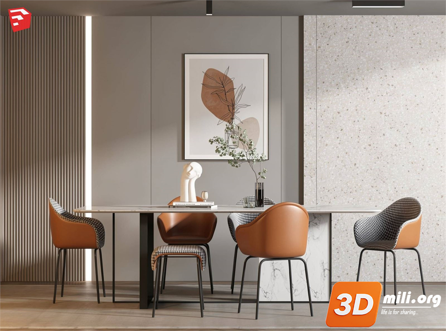 Dining Table Set Skp Files